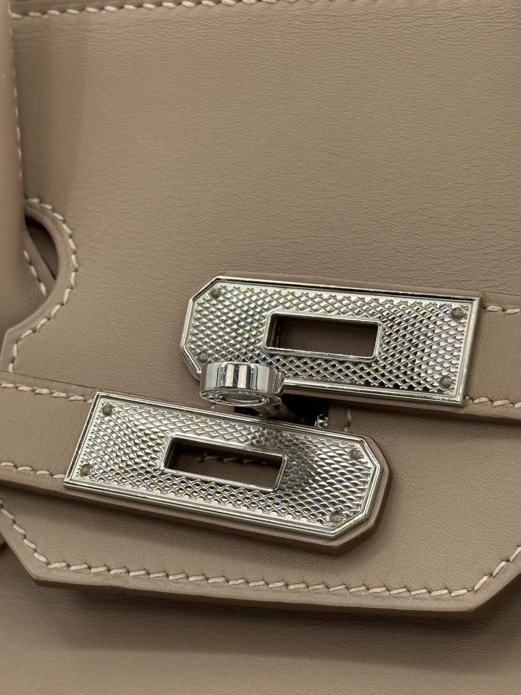 Hermès Birkin 35 Argile Tadelakt Palladium Guilloché Hardware