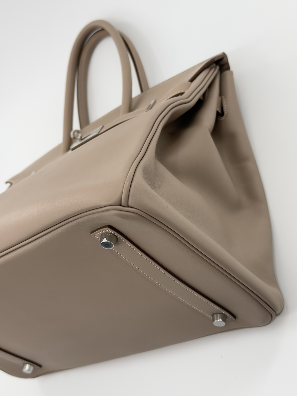 Hermès Birkin 35 Argile Tadelakt Palladium Guilloché Hardware