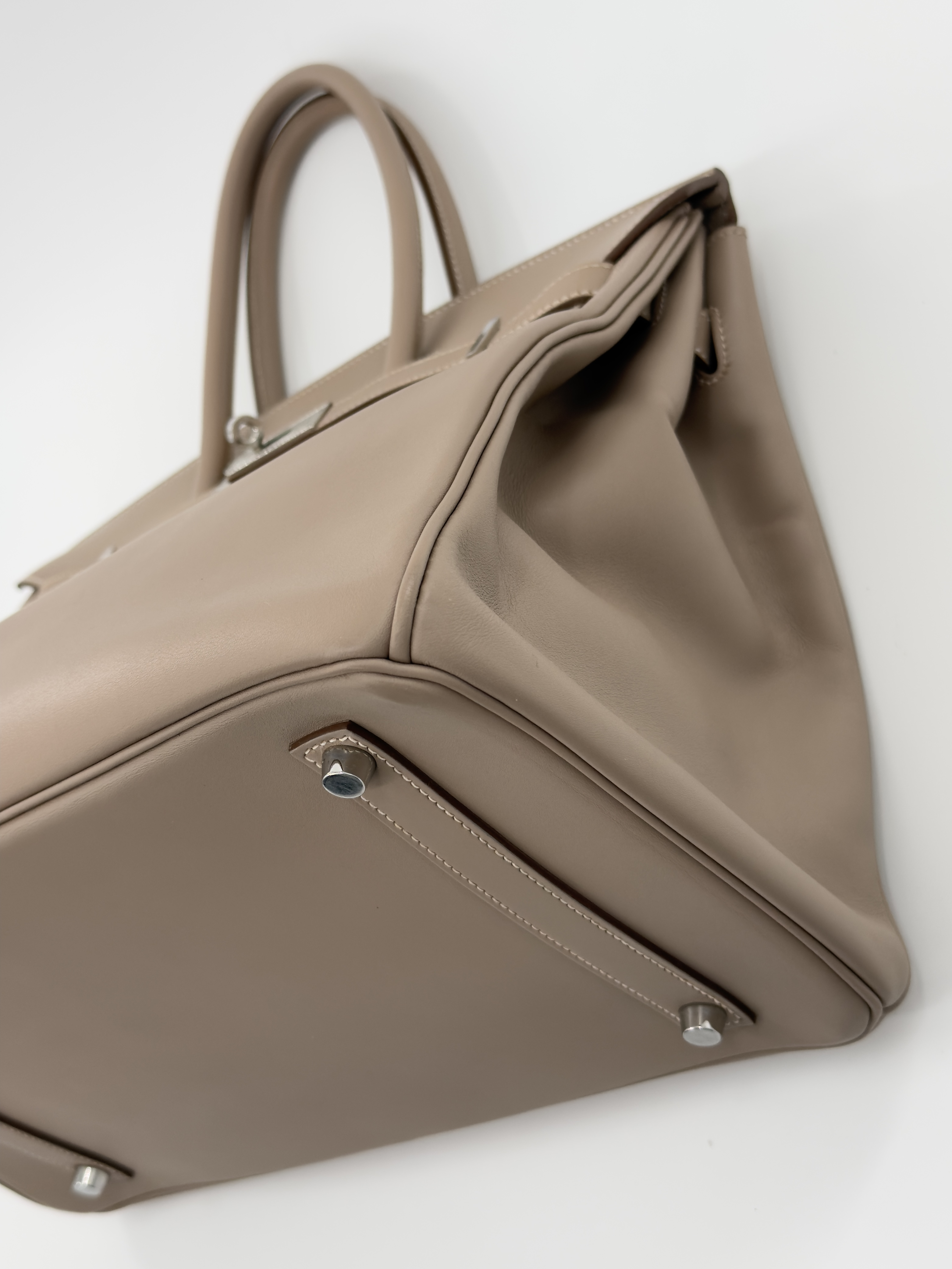 Hermès Birkin 35 Argile Tadelakt Palladium Guilloché Hardware