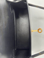 Hermès Mini Kelly Black Epsom Electrum Hardware