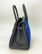 Hermès Birkin 30 Limited Edition Bleu Saphir Tuffetage Caban Swift Palladium Hardware