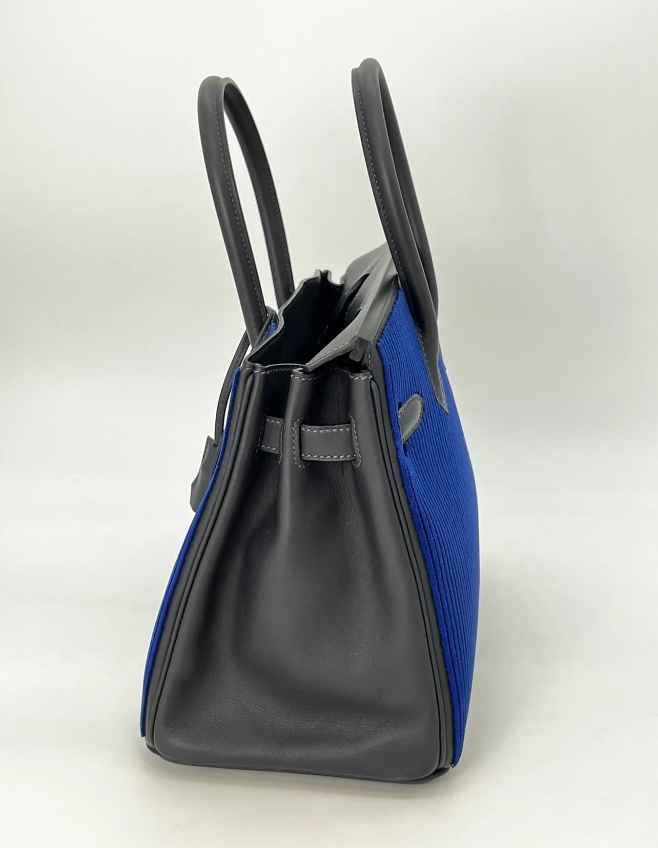 Hermès Birkin 30 Limited Edition Bleu Saphir Tuffetage Caban Swift Palladium Hardware