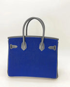 Hermès Birkin 30 Limited Edition Bleu Saphir Tuffetage Caban Swift Palladium Hardware