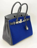 Hermès Birkin 30 Limited Edition Bleu Saphir Tuffetage Caban Swift Palladium Hardware
