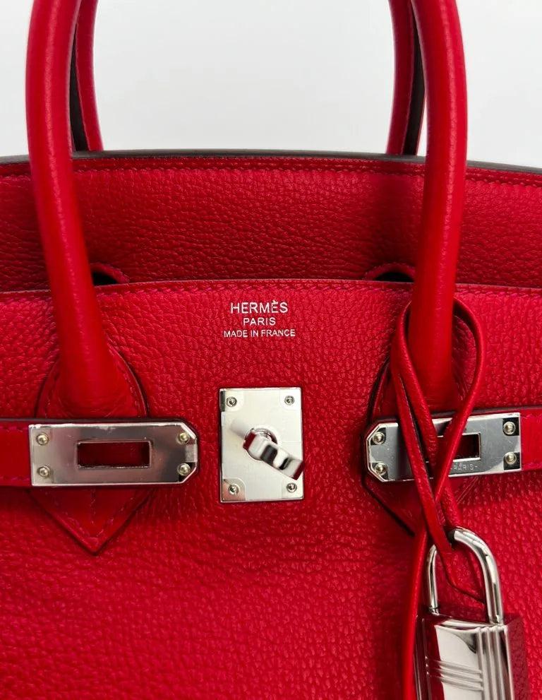 Hermès Birkin 25 Rouge Casaque Togo Palladium Hardware