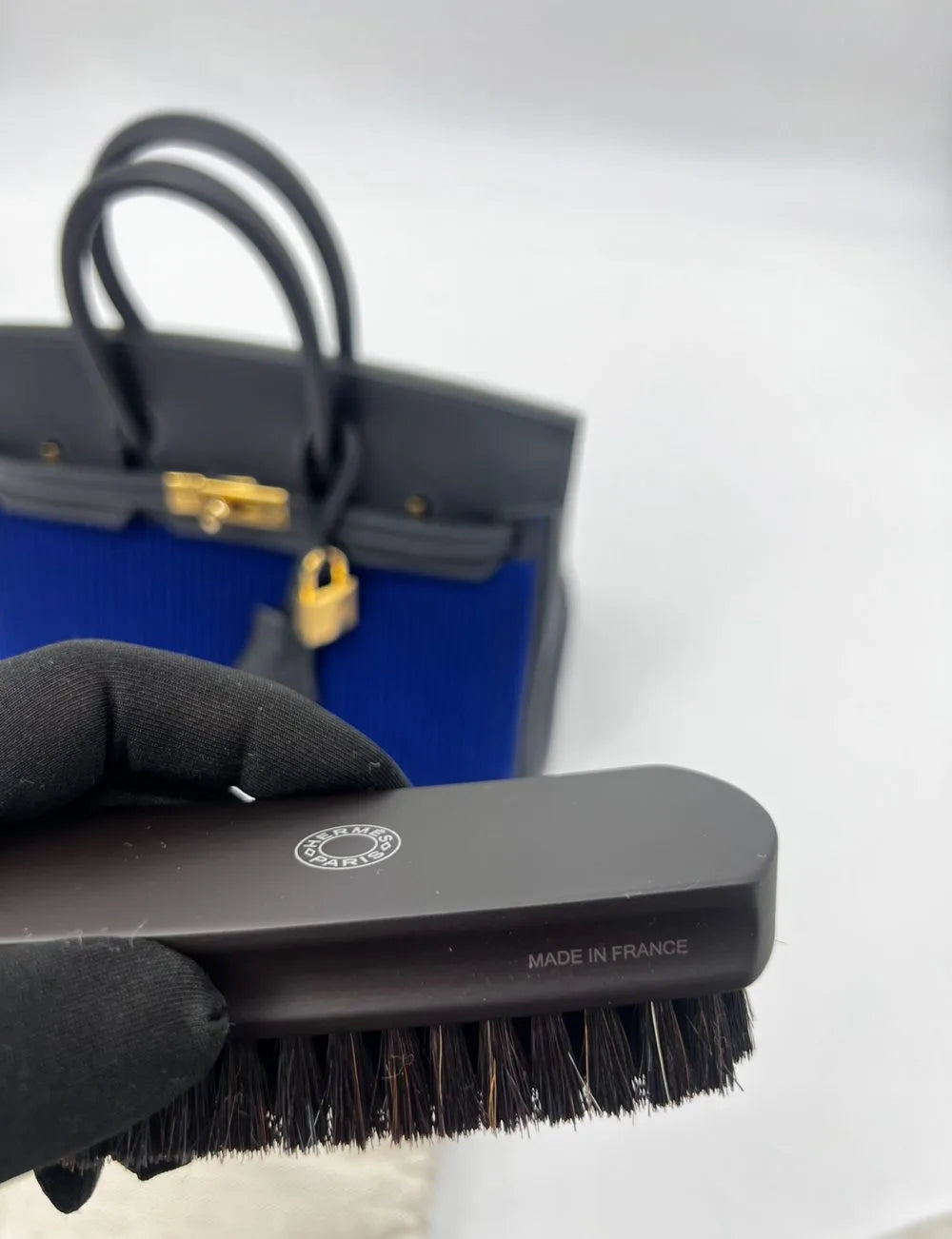 Hermès Birkin 25 Bleu Saphir Tuffetage & Caban Swift Leather