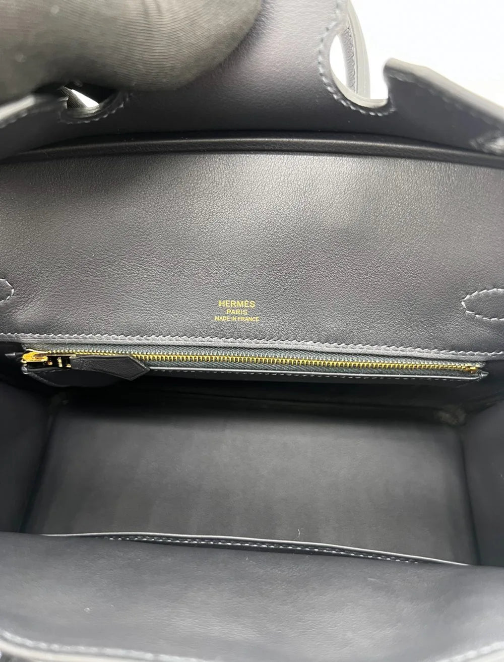 Hermès Birkin 25 Bleu Saphir Tuffetage & Caban Swift Leather