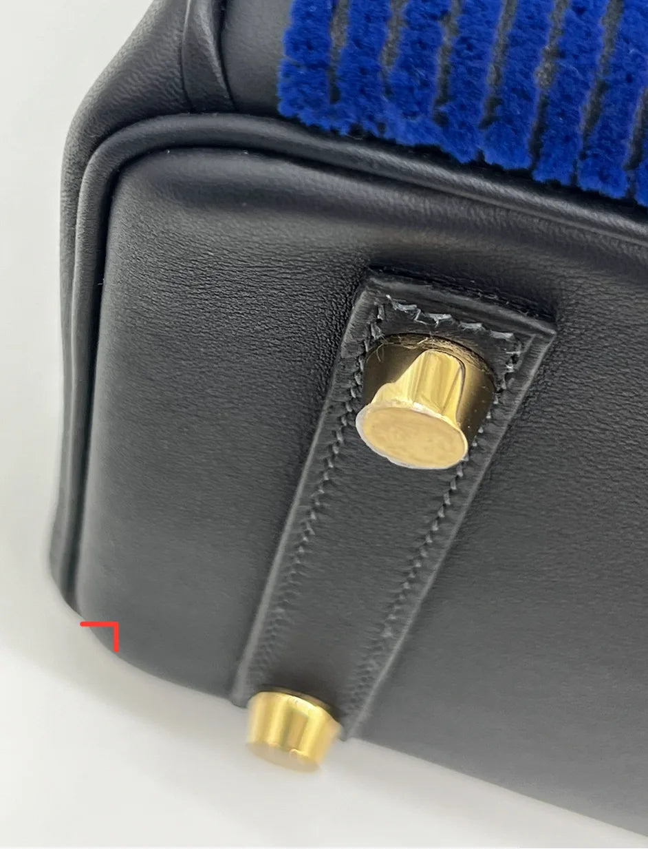 Hermès Birkin 25 Bleu Saphir Tuffetage & Caban Swift Leather