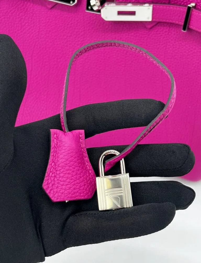 Hermès Birkin 30 Rose Pourpre Togo Leather Palladium Hardware