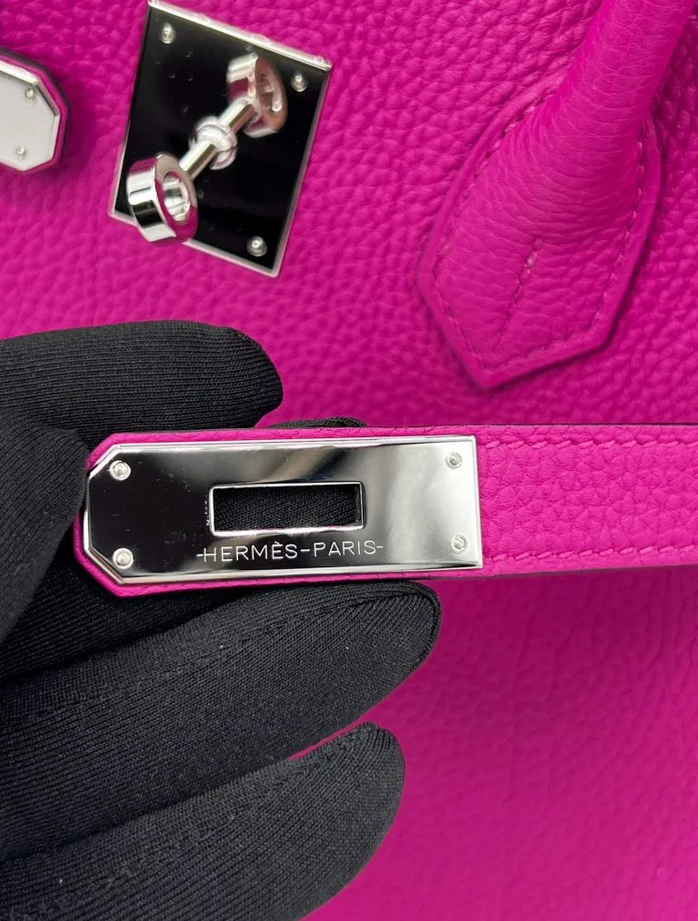 Hermès Birkin 30 Rose Pourpre Togo Leather Palladium Hardware