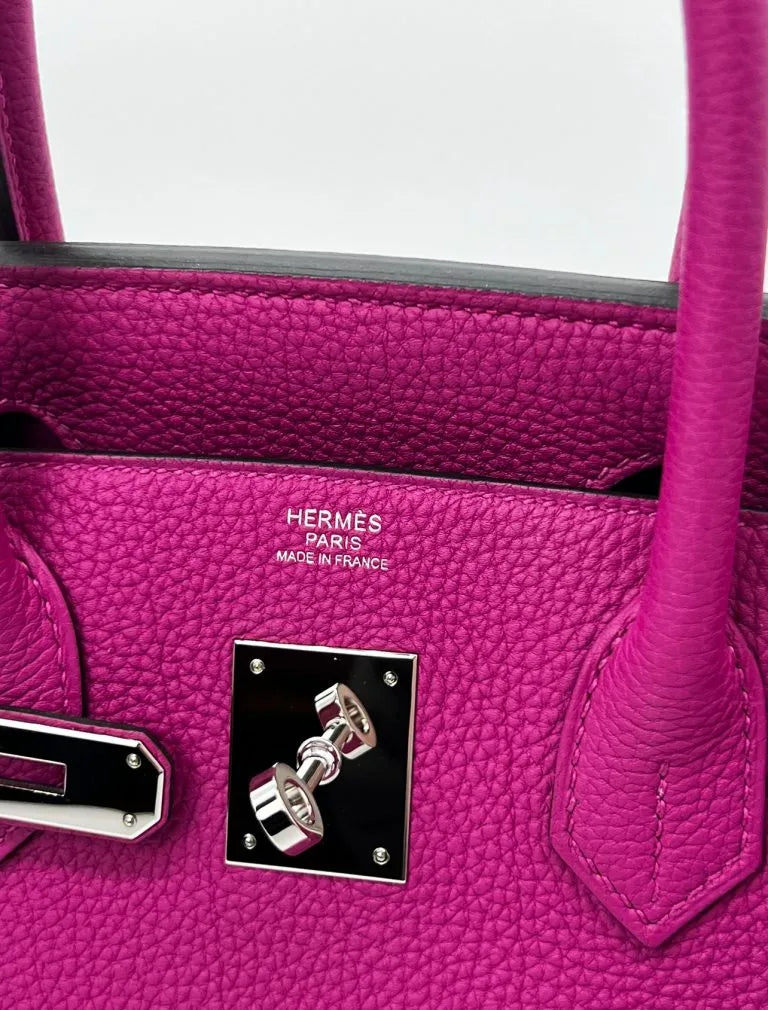 Hermès Birkin 30 Rose Pourpre Togo Leather Palladium Hardware