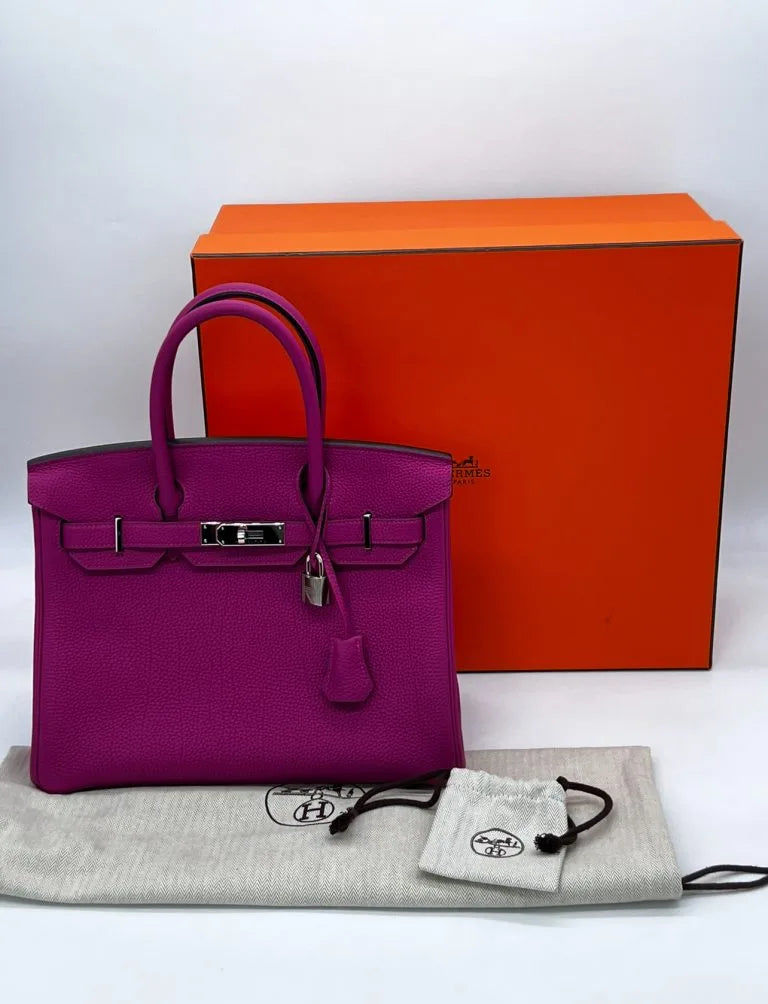 Hermès Birkin 30 Rose Pourpre Togo Leather Palladium Hardware