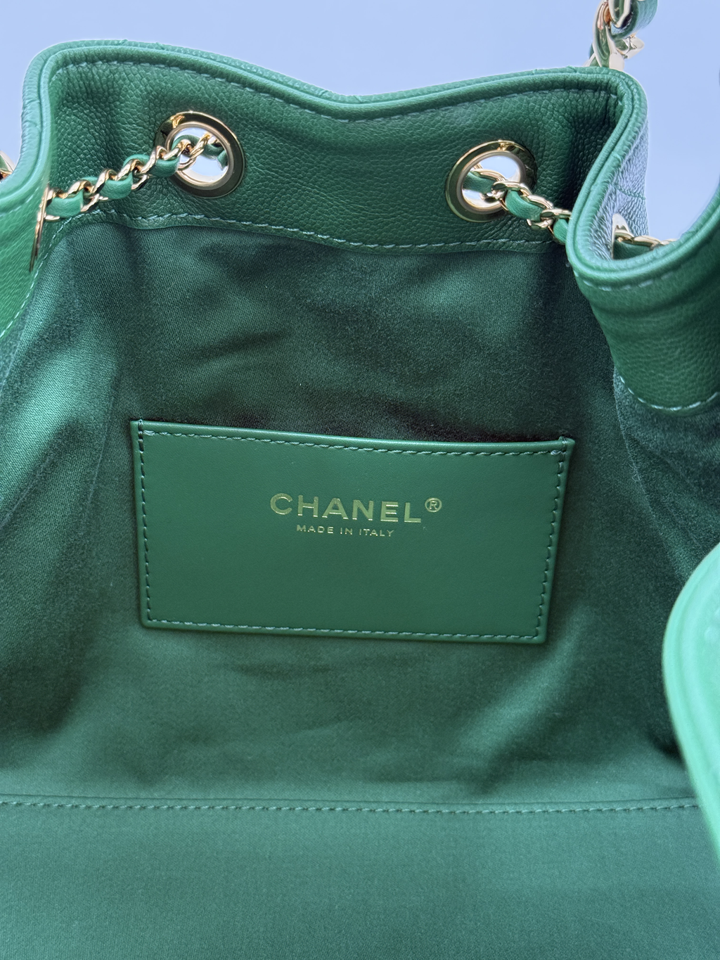 Chanel 25 Hobo Small Métiers d’Art 26A Green Caviar Leather Gold Hardware