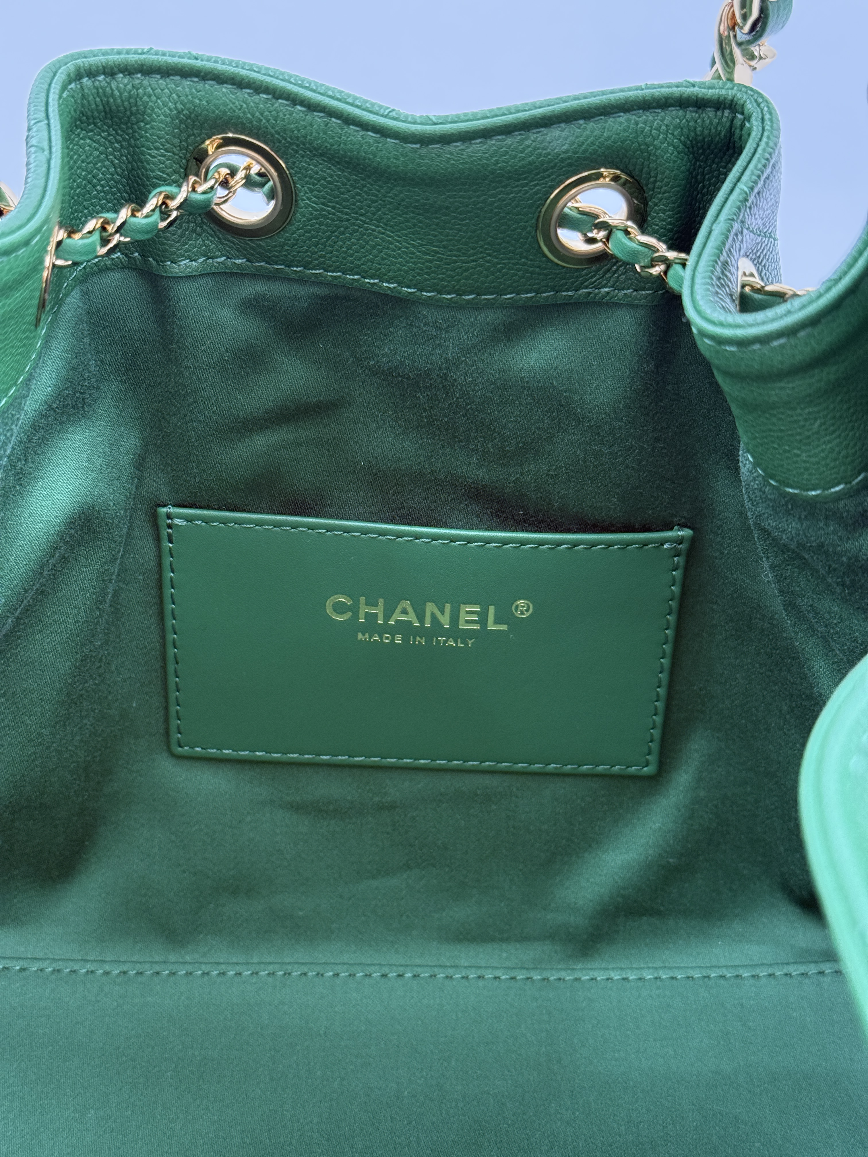 Chanel 25 Hobo Small Métiers d’Art 26A Green Caviar Leather Gold Hardware