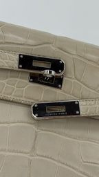 Hermès Kelly 35 Beton Matte Alligator Palladium Hardware