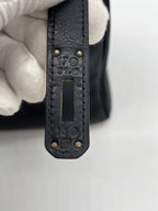 Hermès Kelly 32 Noir Gulliver Leather Gold Hardware