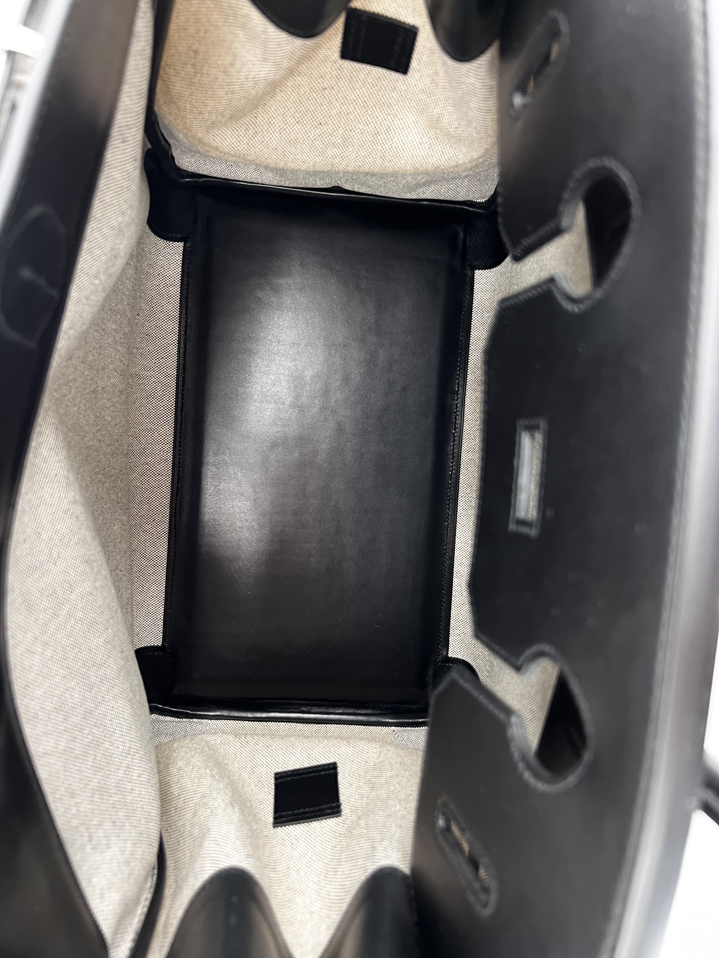 Hermès HAC (Haut à Courroies) 40 Limited Edition Cargo Noir Swift and Toile Palladium Hardware