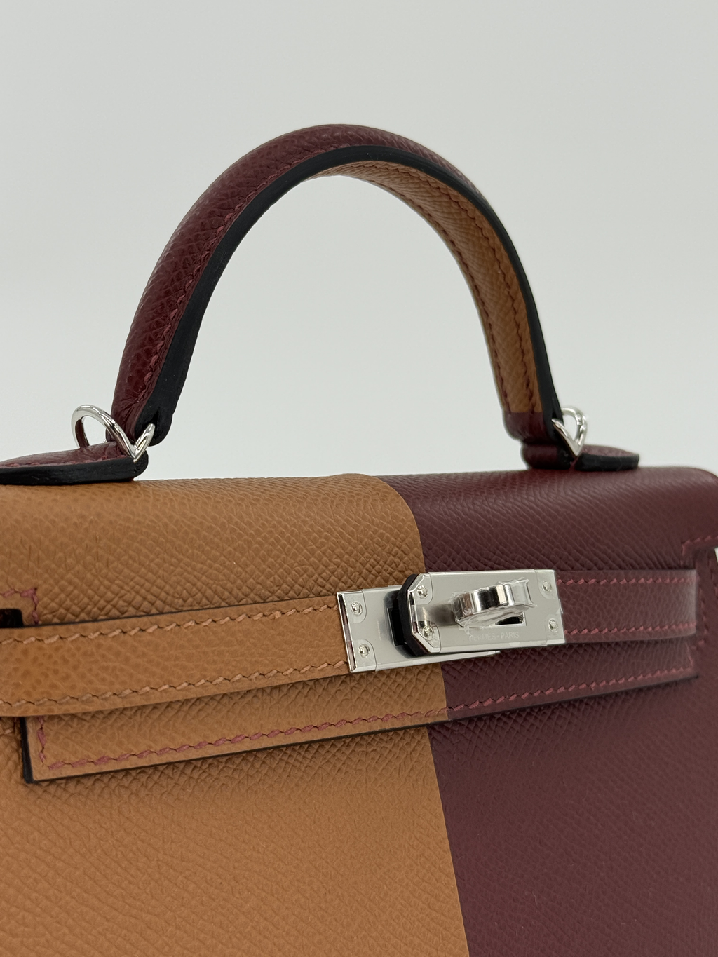 Hermès Mini Kelly Casaque Rouge H / Gold Epsom Palladium Hardware (Limited Edition)