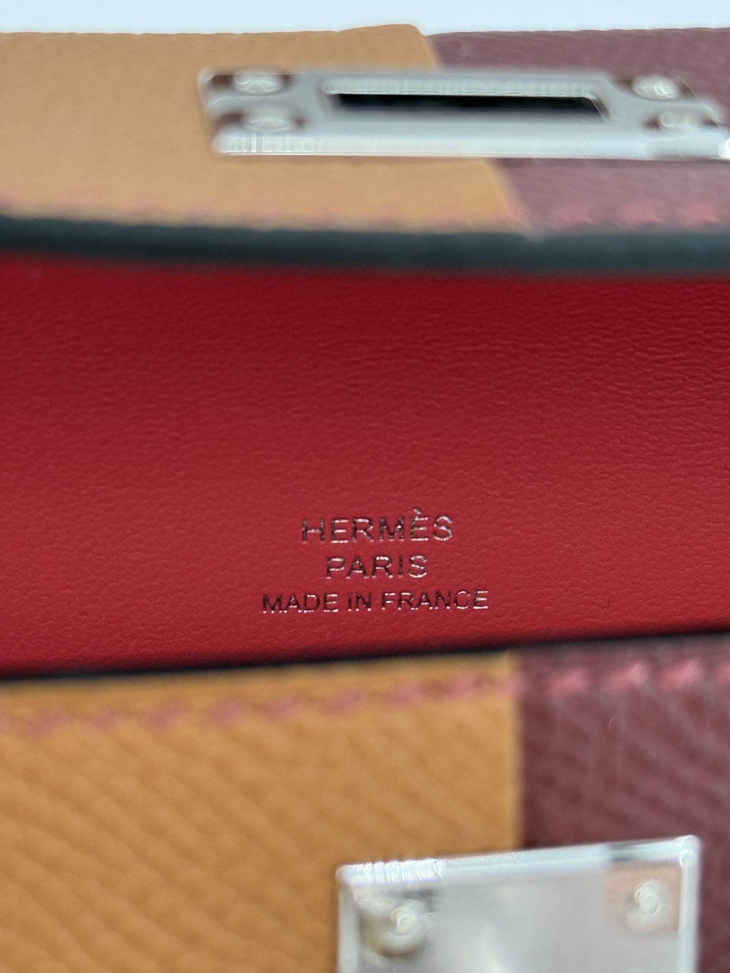 Hermès Mini Kelly Casaque Rouge H / Gold Epsom Palladium Hardware (Limited Edition)