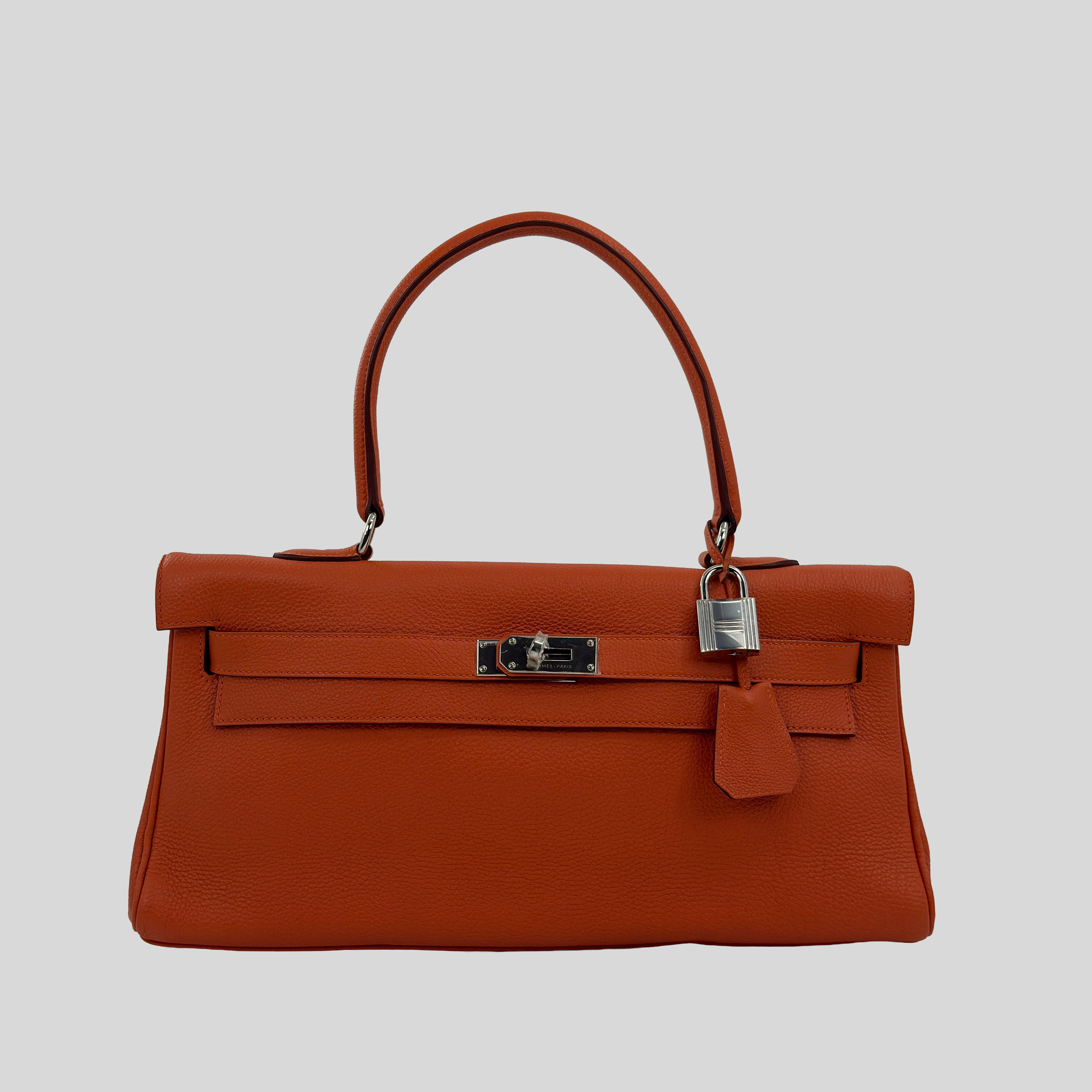 Hermès JPG Shoulder Kelly 42 Orange Togo Palladium Hardware