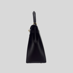 Hermès Kelly 25 Sellier Black Box Leather Gold Hardware