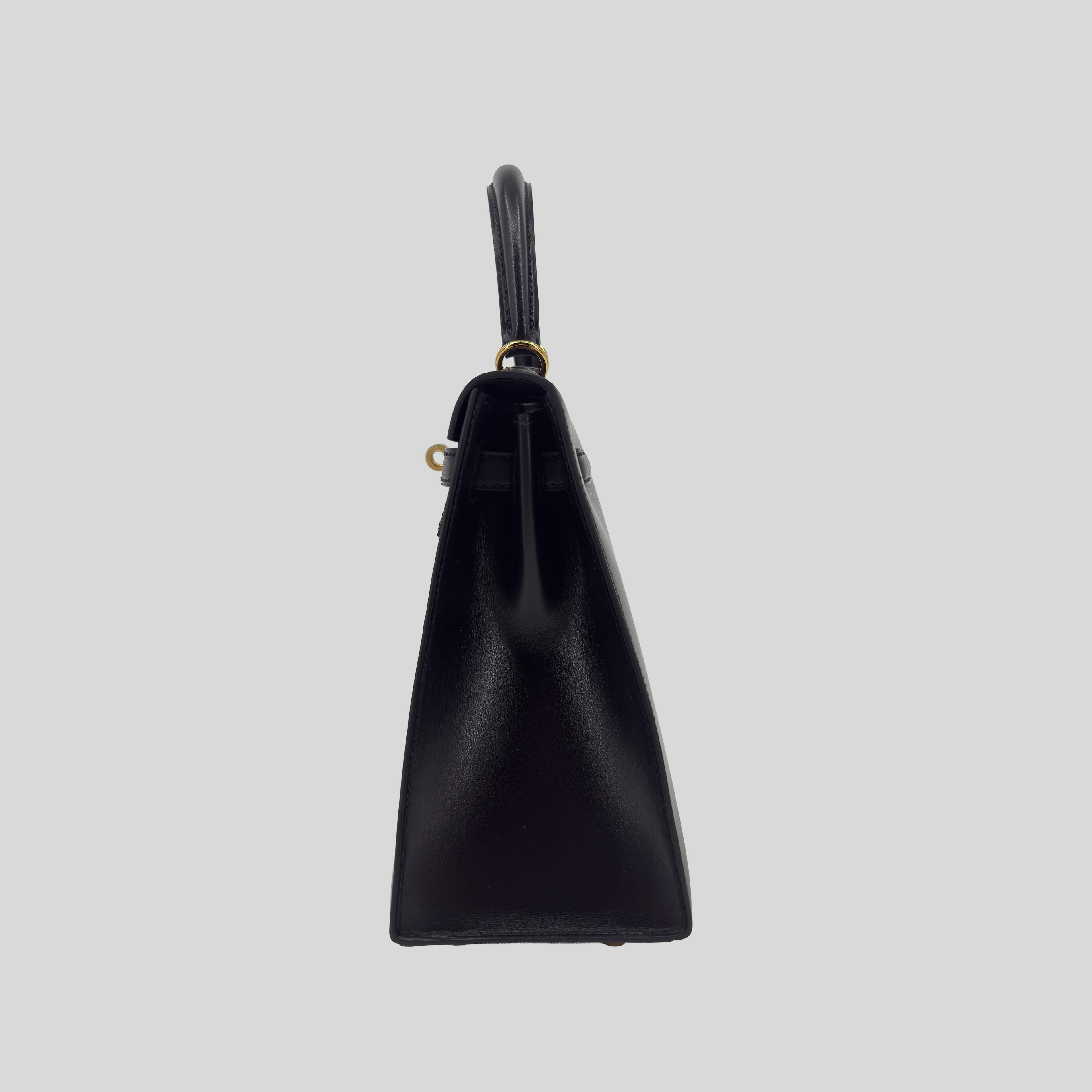 Hermès Kelly 25 Sellier Black Box Leather Gold Hardware