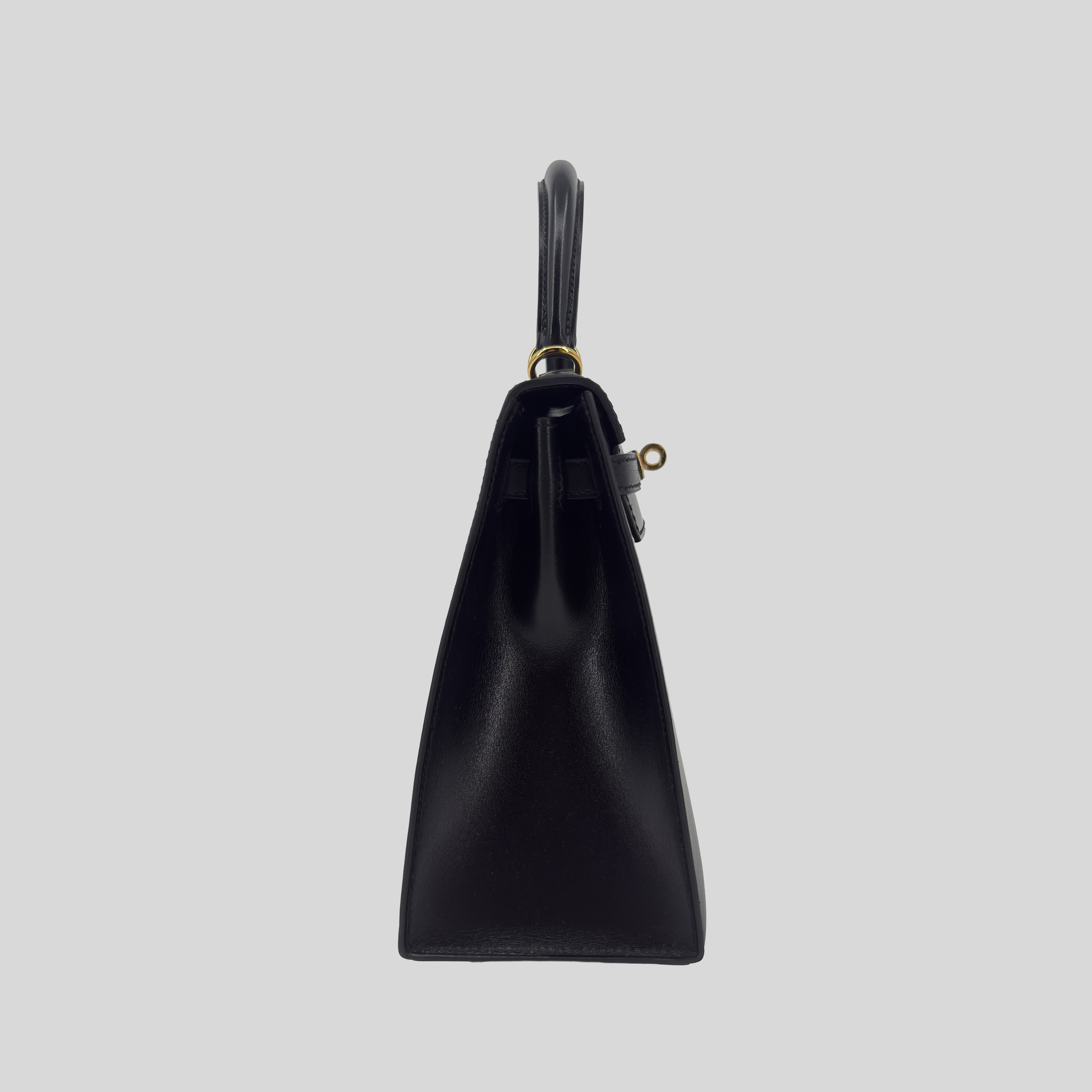 Hermès Kelly 25 Sellier Black Box Leather Gold Hardware