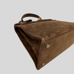 Hermès Kelly 28 Chocolate Doblis Suede Gold Hardware