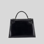 Hermès Kelly 32 Noir Box Leather Gold Hardware