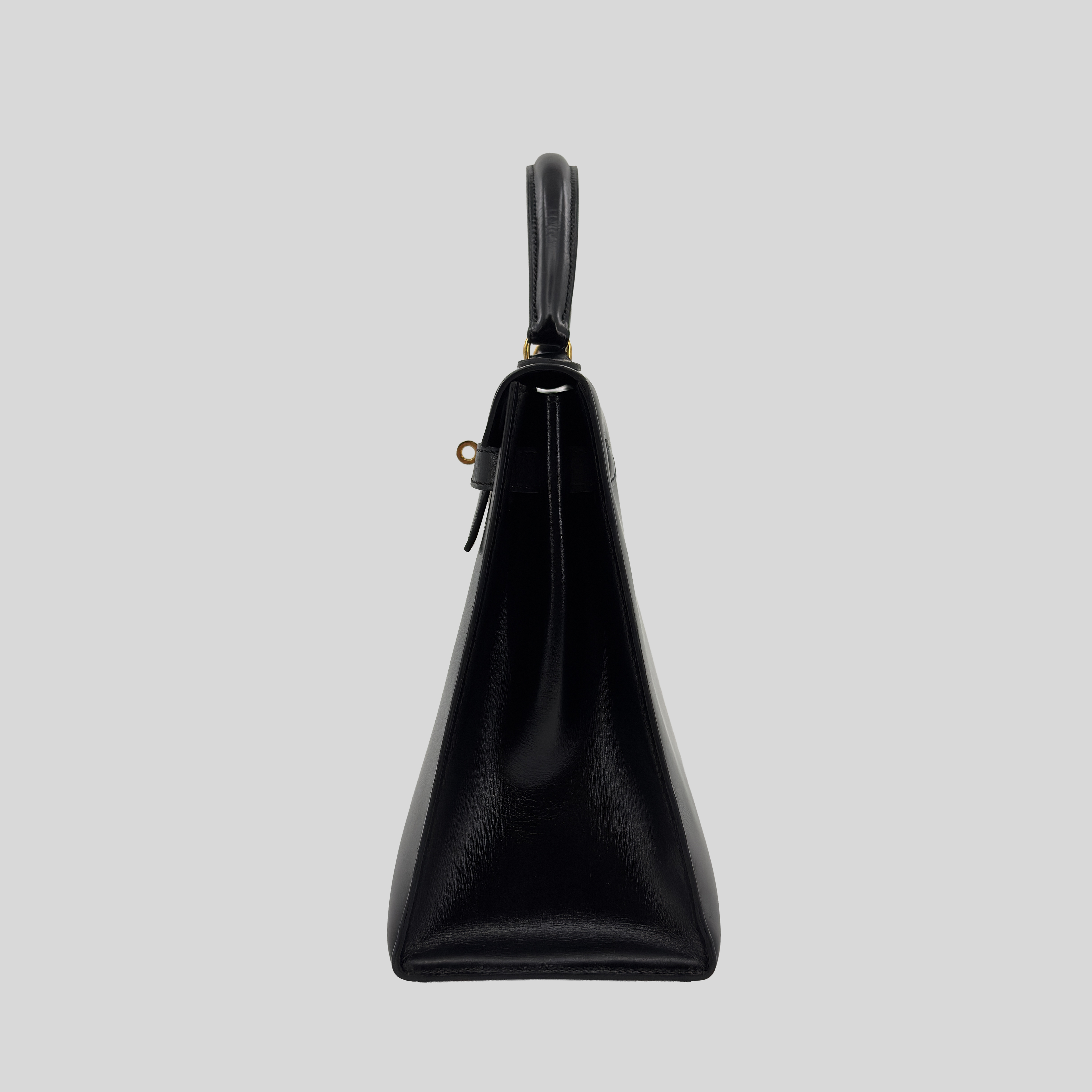 Hermès Kelly 32 Sellier Black Box Leather