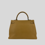 Hermès Kelly 35 Natural Sable Fjord Brushed Palladium Hardware