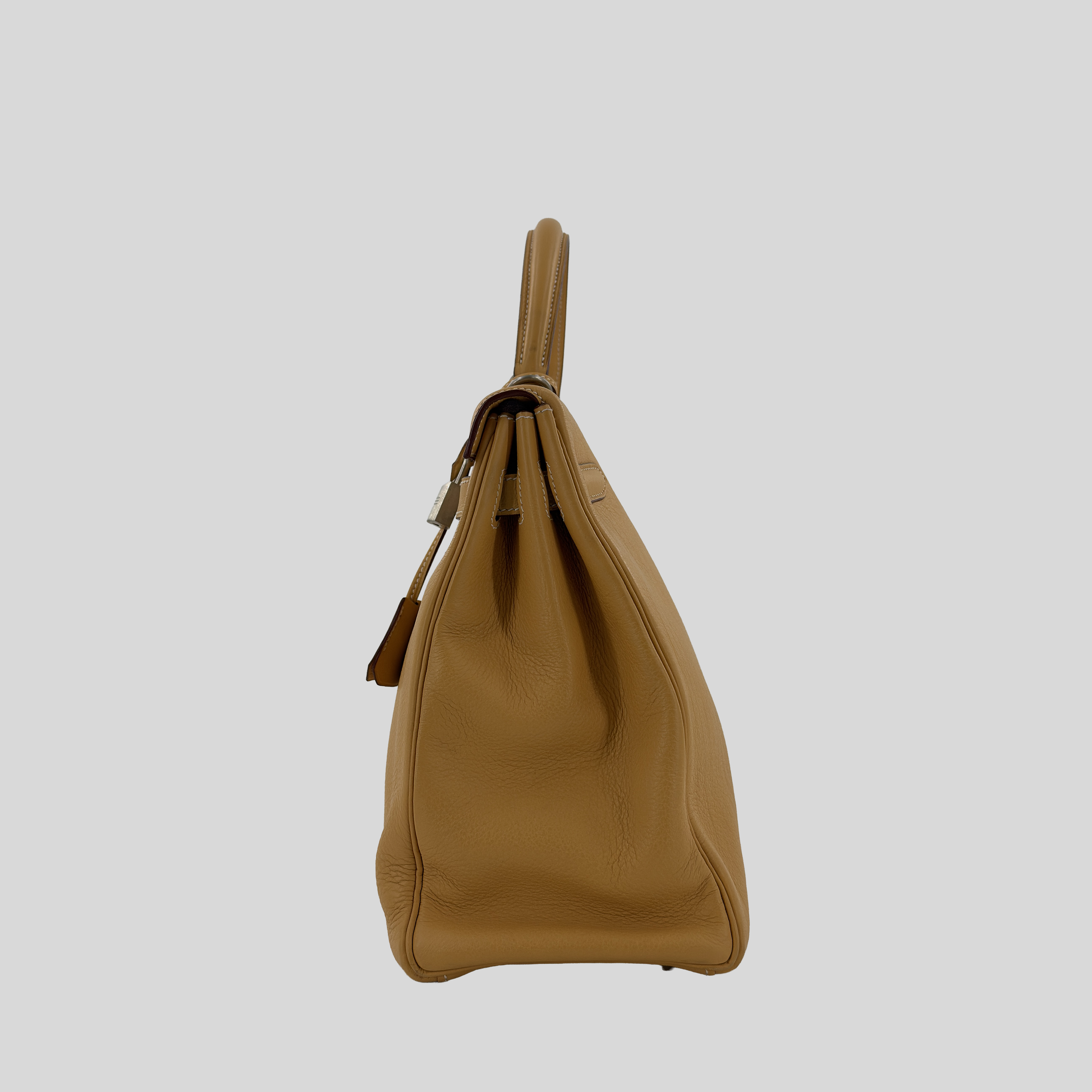 Hermès Kelly 35 Natural Sable Fjord Brushed Palladium Hardware