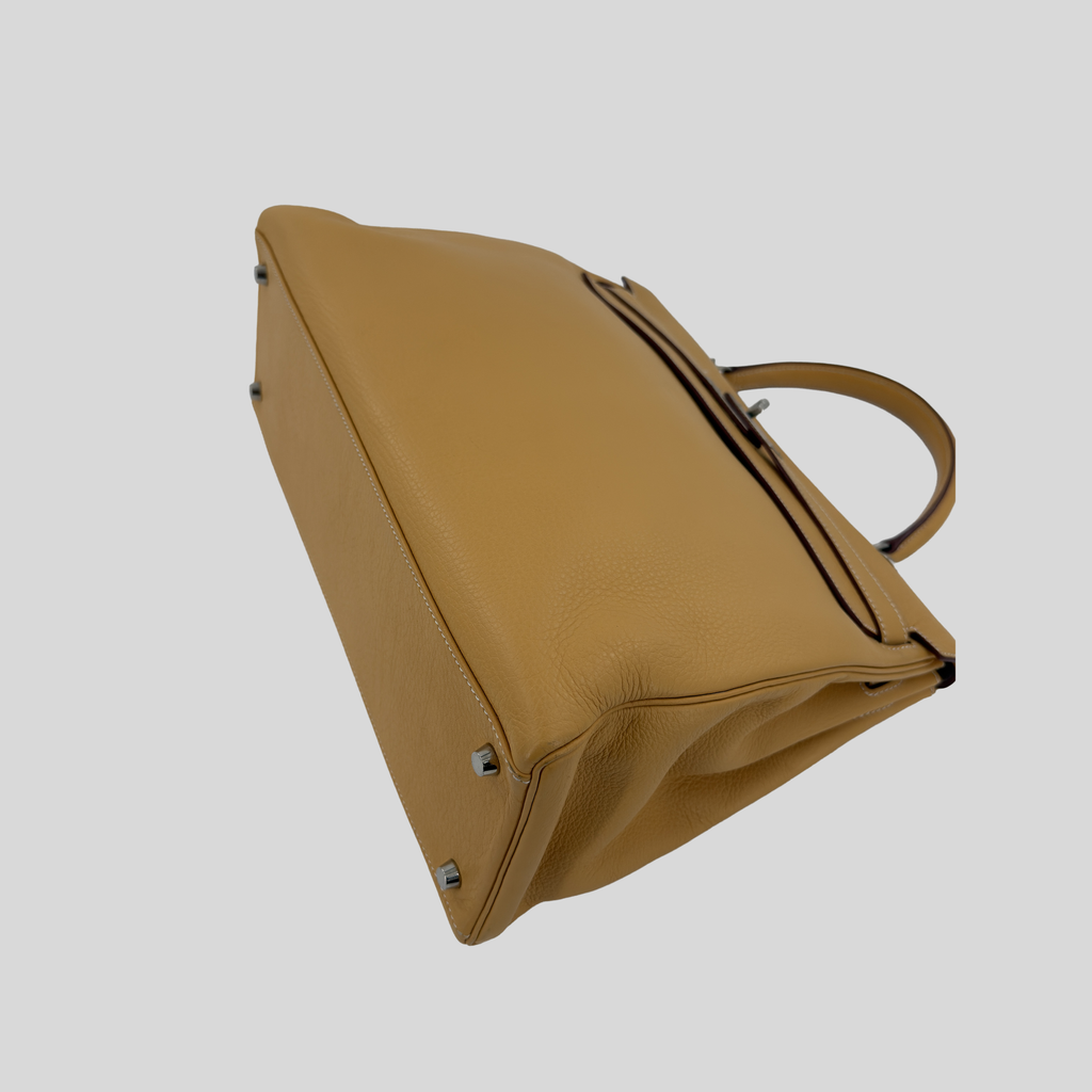 Hermès Kelly 35 Natural Sable Fjord Brushed Palladium Hardware