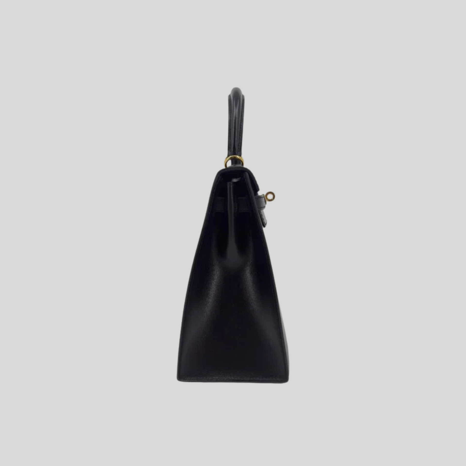 Hermès Kelly 25 Sellier Black Box Leather Gold Hardware