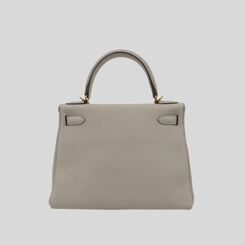 Hermès Kelly 28 Craie Togo Gold Hardware