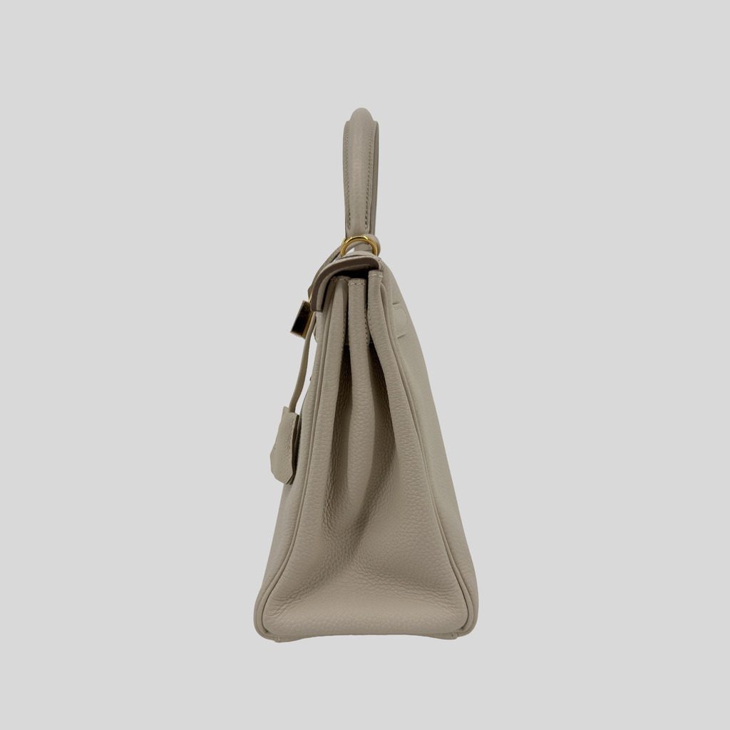Hermès Kelly 28 Craie Togo Gold Hardware