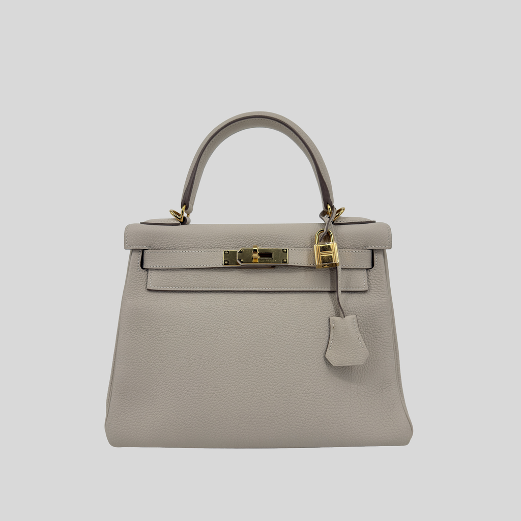 Hermès Kelly 28 Craie Togo Gold Hardware