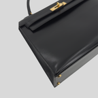 Hermès Kelly 32 Noir Box Leather Gold Hardware
