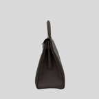 Hermès Kelly 35 Verso Étain / Bleu Thalassa Epsom Palladium Hardware