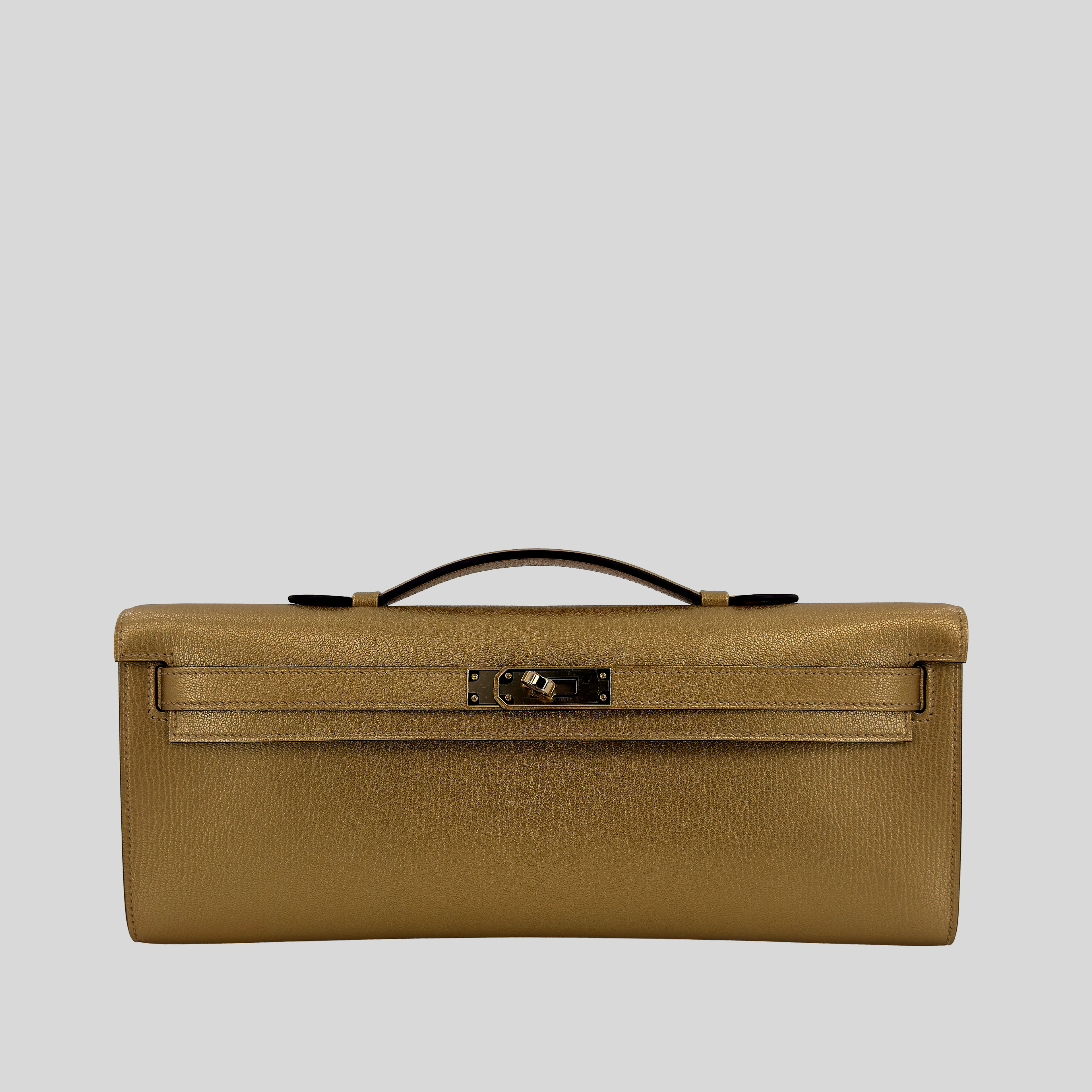 Hermès Kelly Cut Doré Chèvre Permabrass Hardware