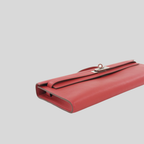 Hermès Kelly Cut Rouge Casaque Swift Palladium Hardware