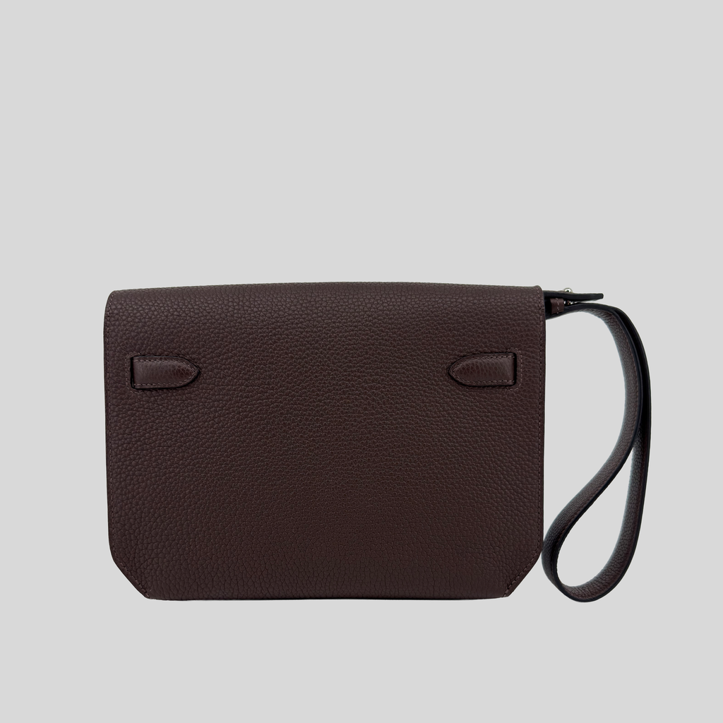 Hermès Kelly Dépêches 25 Ébène Palladium Hardware