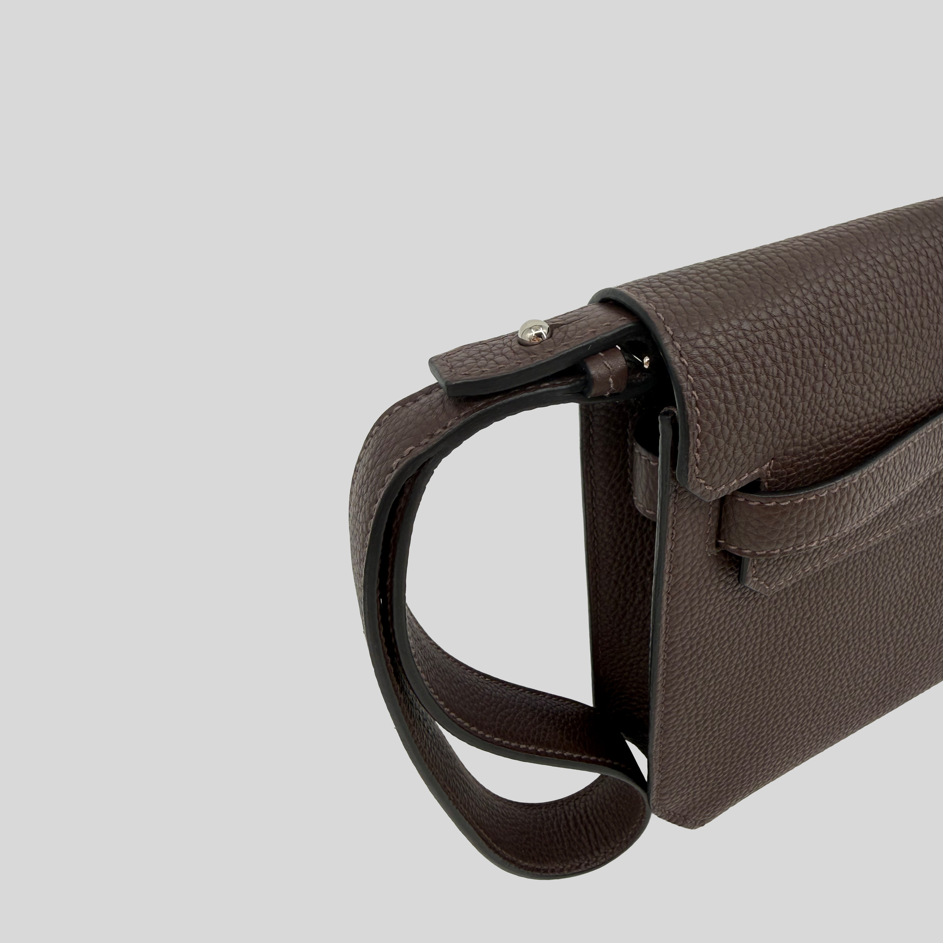 Hermès Kelly Dépêches 25 Ébène Palladium Hardware
