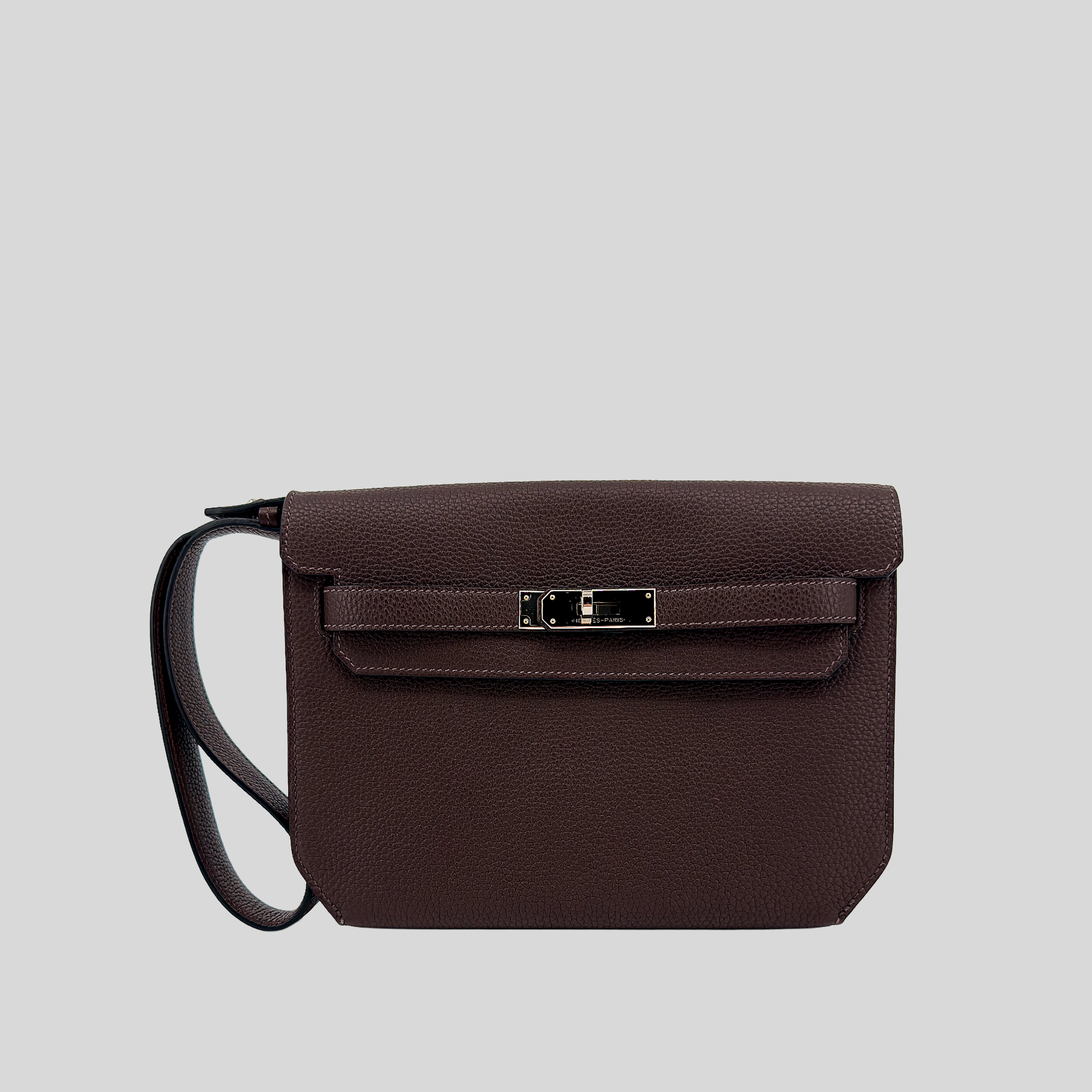 Hermès Kelly Dépêches 25 Ébène Palladium Hardware