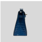 Hermès Kelly Pochette Bleu Izmir Alligator Gold Hardware
