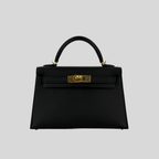 Hermès Mini Kelly 20 Noir Epsom Gold Hardware