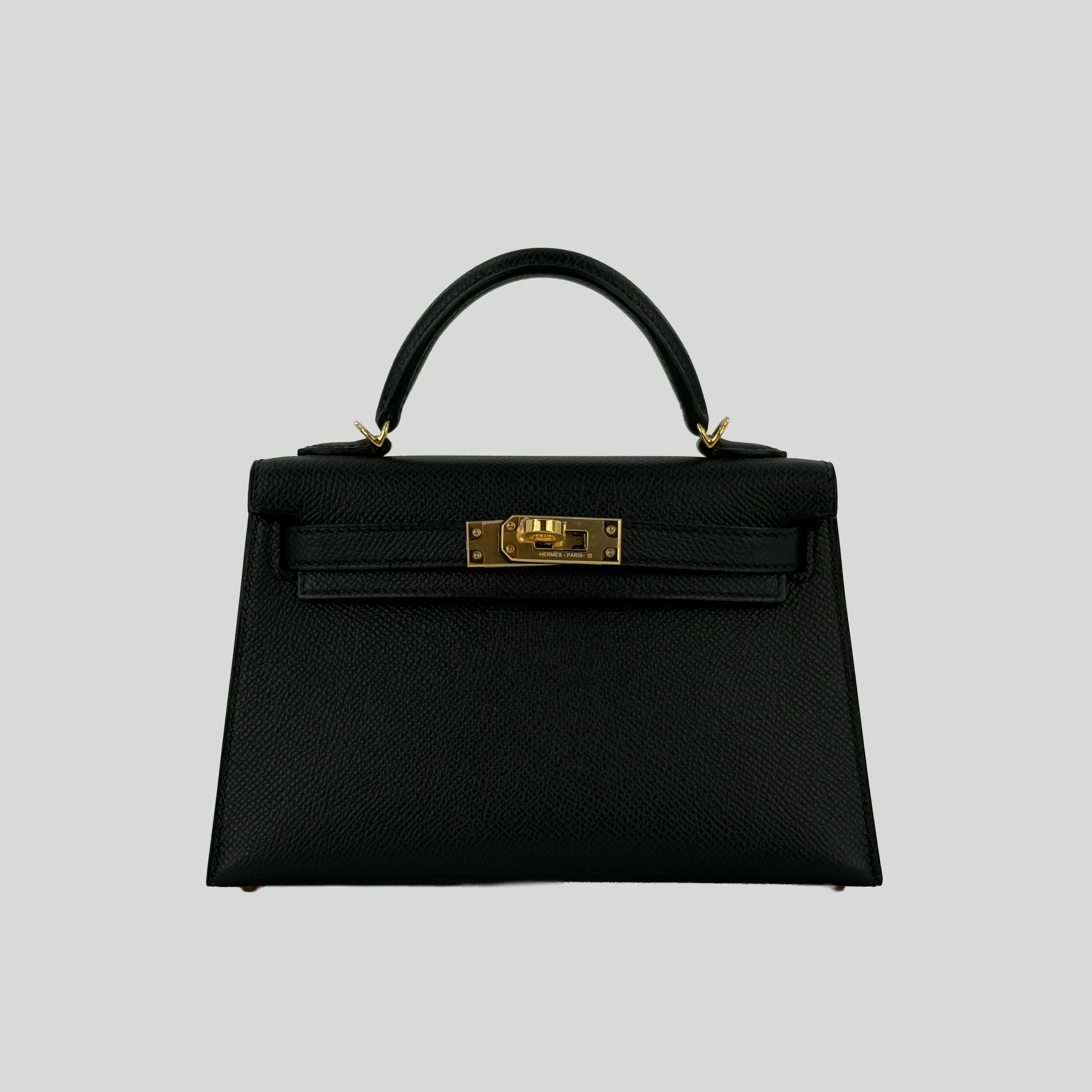 Hermès Mini Kelly 20 Noir Epsom Gold Hardware