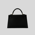 Hermès Mini Kelly 20 Noir Epsom Gold Hardware