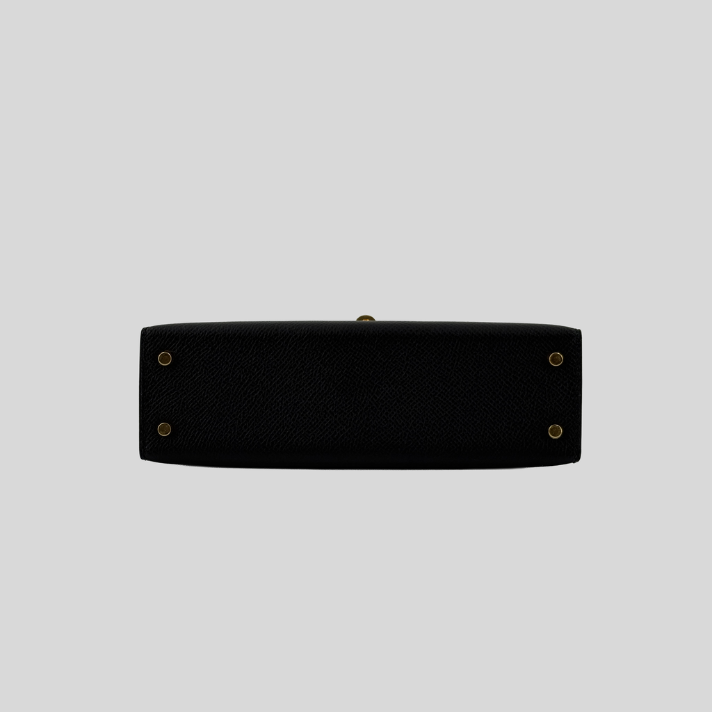 Hermès Mini Kelly 20 Noir Epsom Gold Hardware