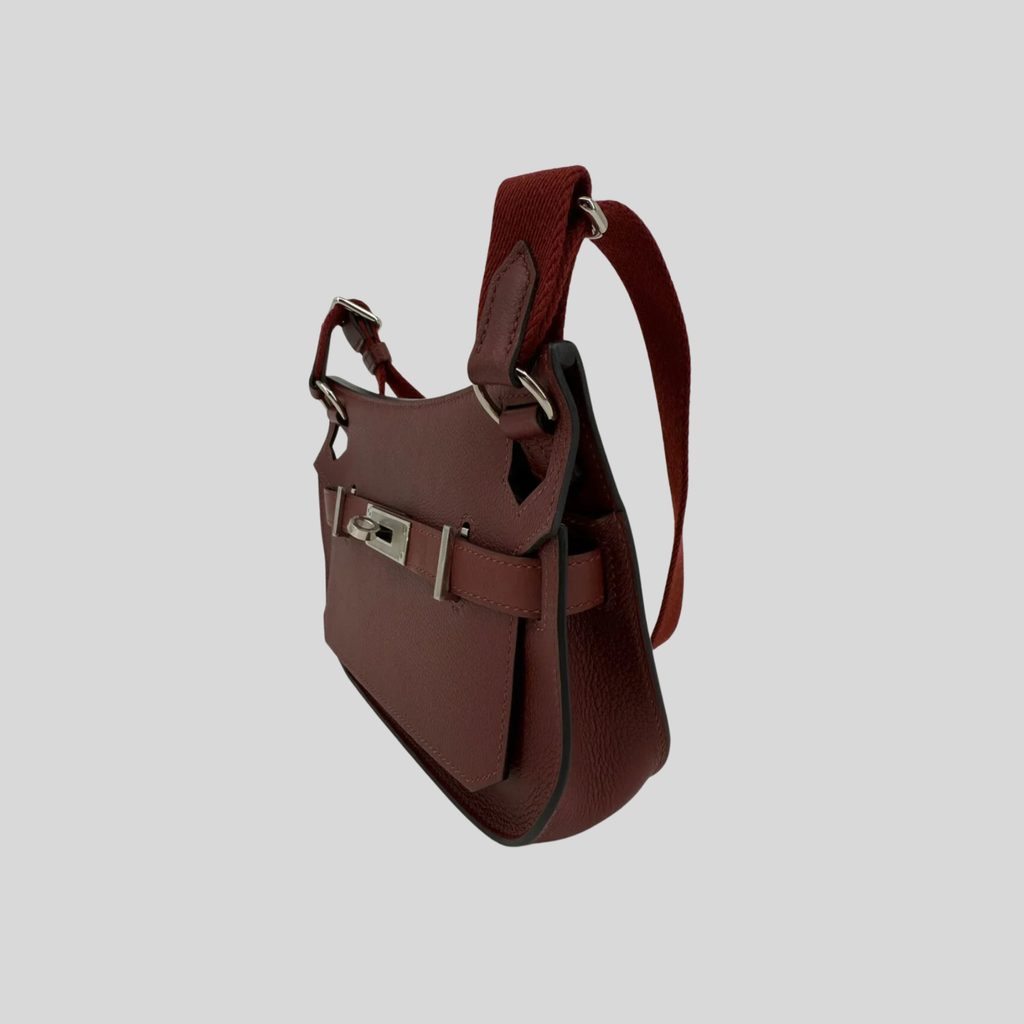 Hermès Mini Jypsière Rouge H Evercolor Palladium Hardware